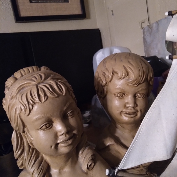 Boy and girl heads